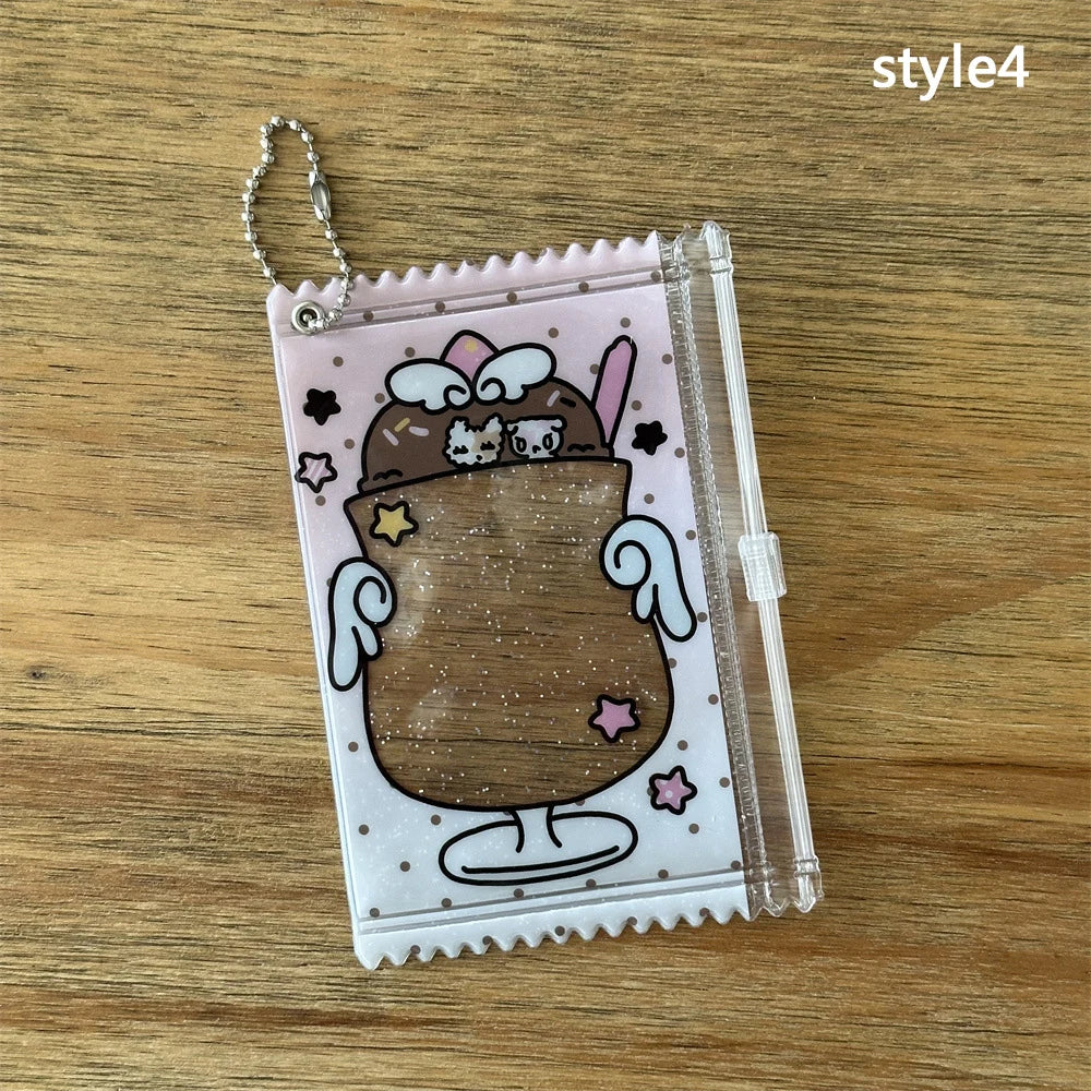 INS Transparent Candy Bag Badge Holder Korean Photocard Holder Display Bag Pendant Idol Photo Card Protective Cover