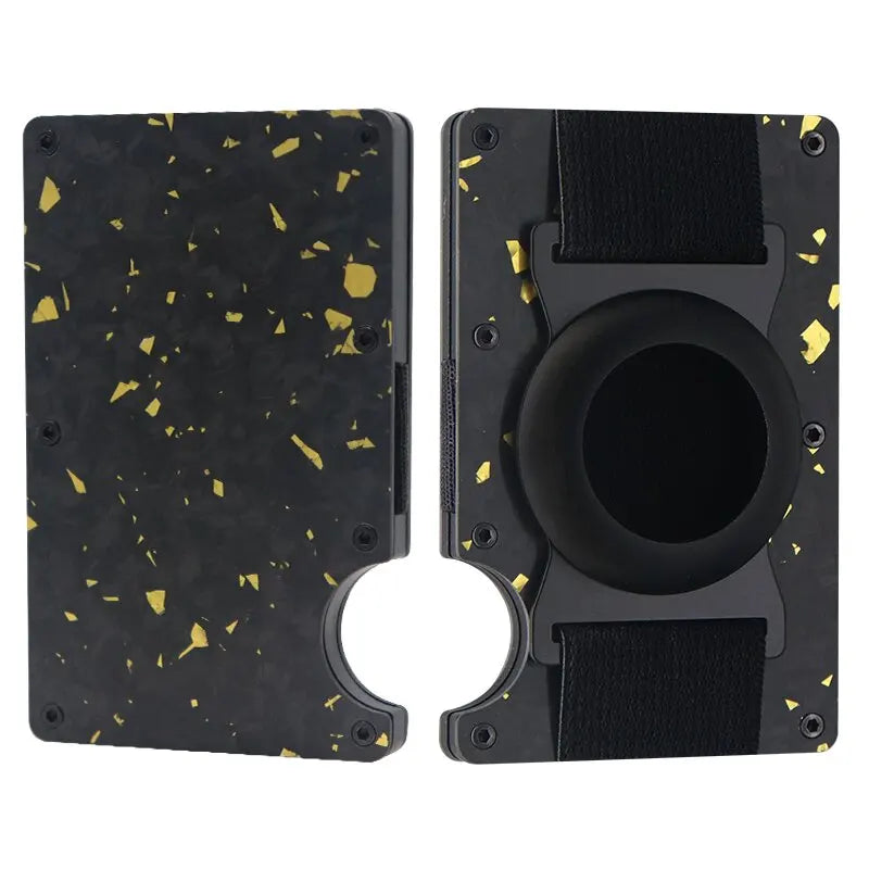 Men Metal Wallet AirTag Holder Aluminum Credit Card Holder Wallet RFID Blocking Slim Wallet for Minimalist Carteira