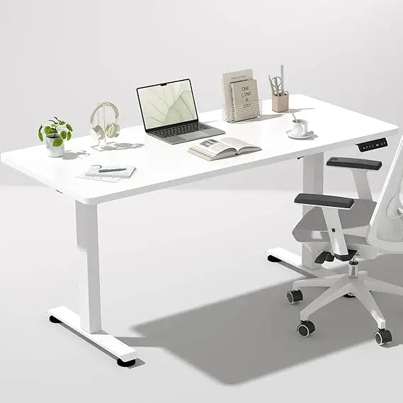 55 Inch Height Adjustable Sit Stand Up Wood Desktop Work Home Office Computer PC Table Tall Standup Workstation Gaming