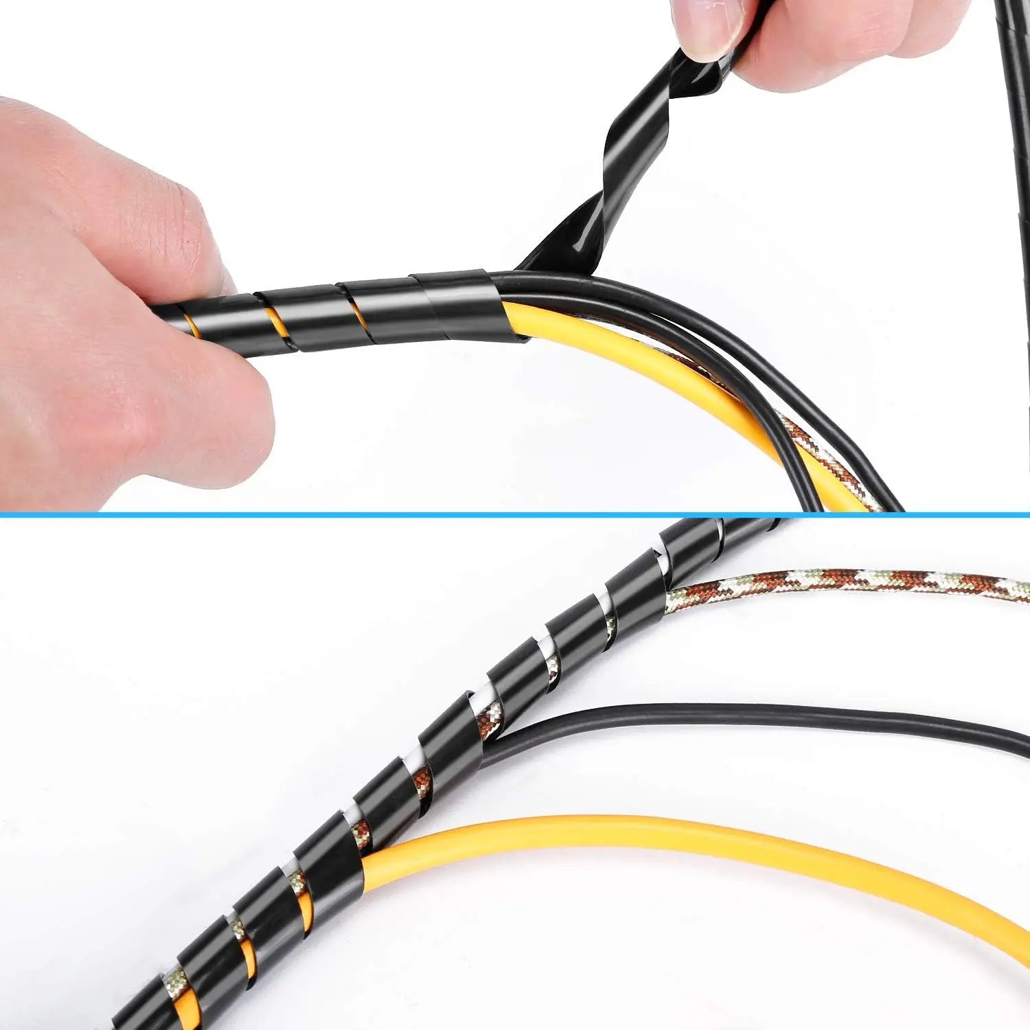 Spiral Cable Wraps Desktop Winding Tube Sleeve Flexible Computer Electrical Wire Organizer Office Cord Cable Protection