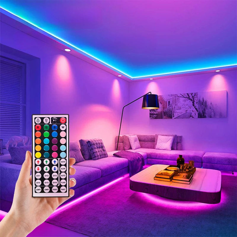 GREATWALL IR44K 5050 LED strip 32.8f/16.4 feet Halloween Christmas decoration DC LED neon light RGB flexible light