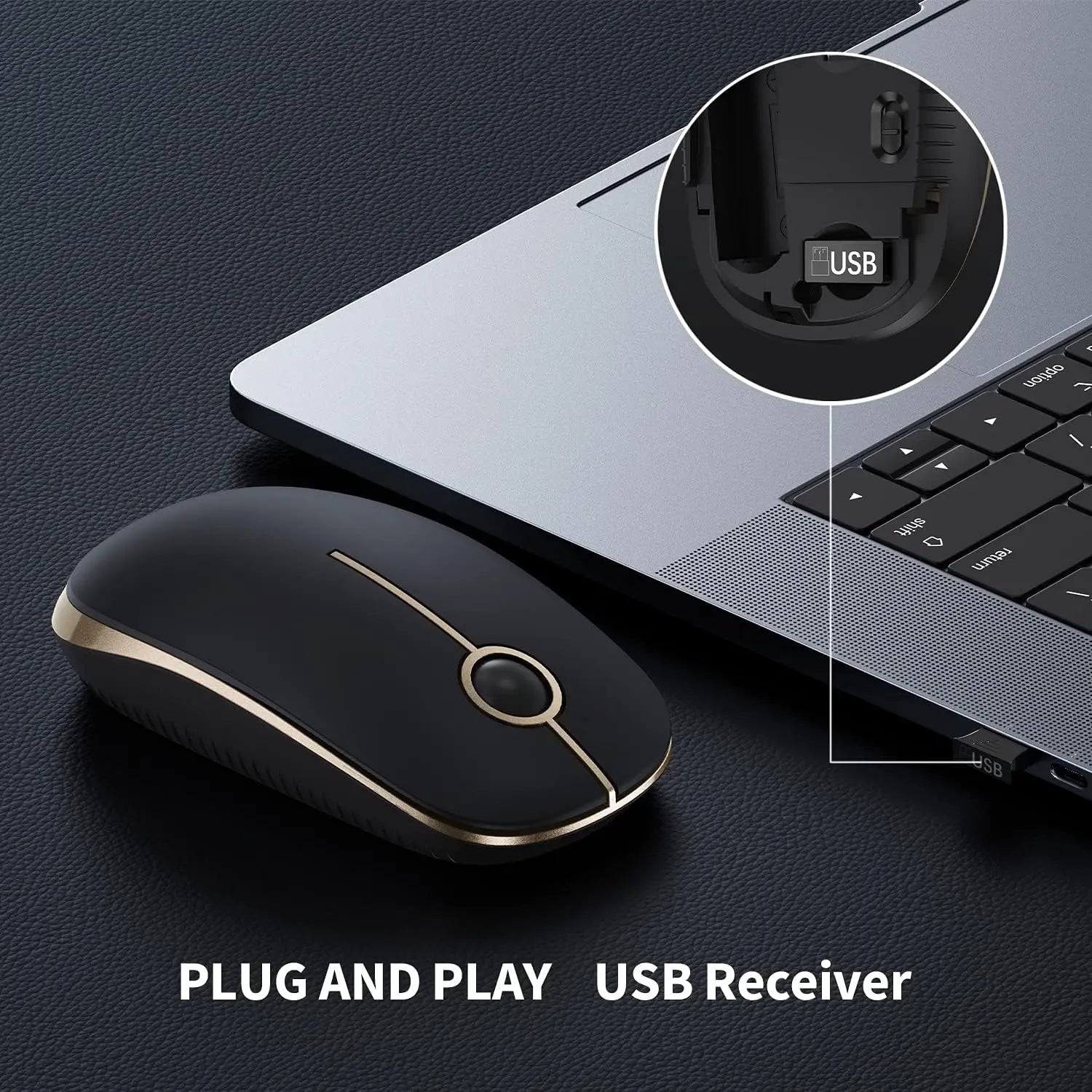 Wireless Mouse 2.4G Slim Portable Computer Mouse With Nano Receiver Less Noise Mobile Optical Mice For Notebook PC