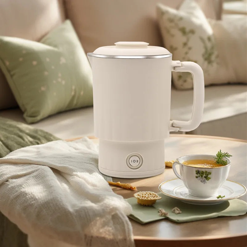 2025 0.6L Mini Folding Kettle Portable Water Heater 600W 600ml Electric Kettle Home Kettle Electric boiling pot Noodle