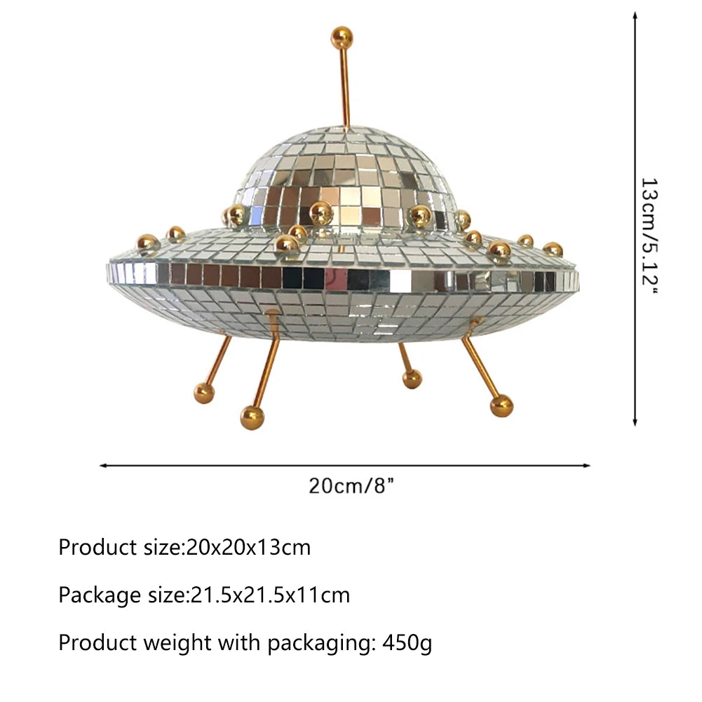 UFO Space World Desk Ornaments Creative Desk Living Room Ornament Art Crafts Funny Home Decor Multipurpose Halloween