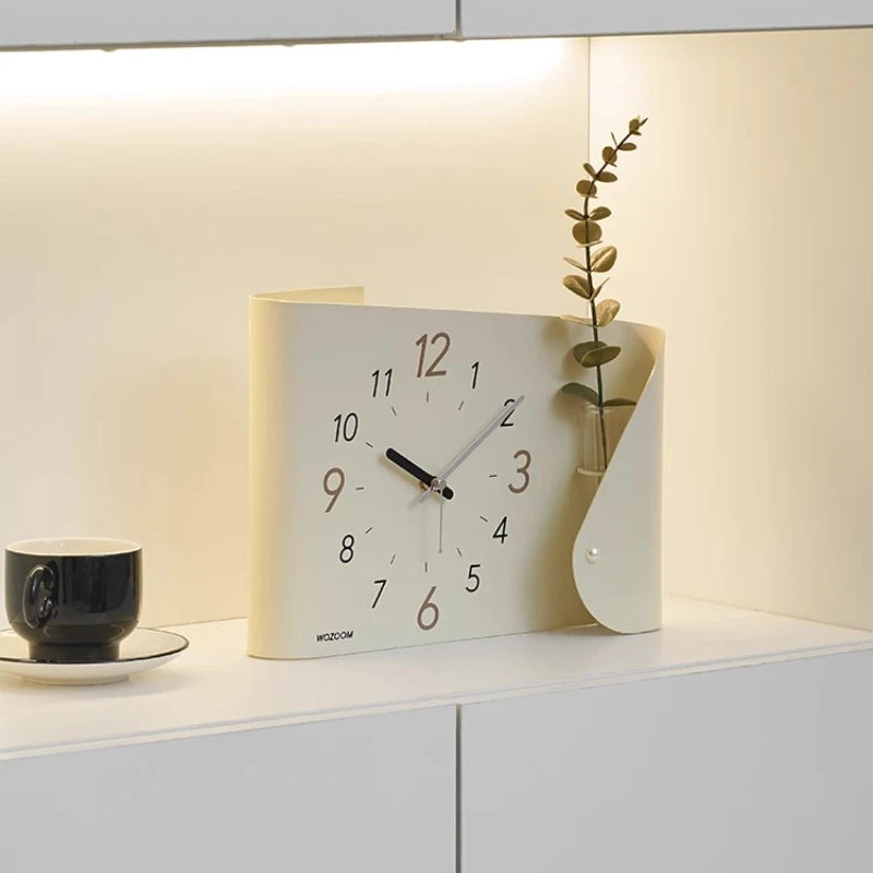Cream Style Home Decor Living Room Foyer Desktop Decoration Creative Desk Clock
