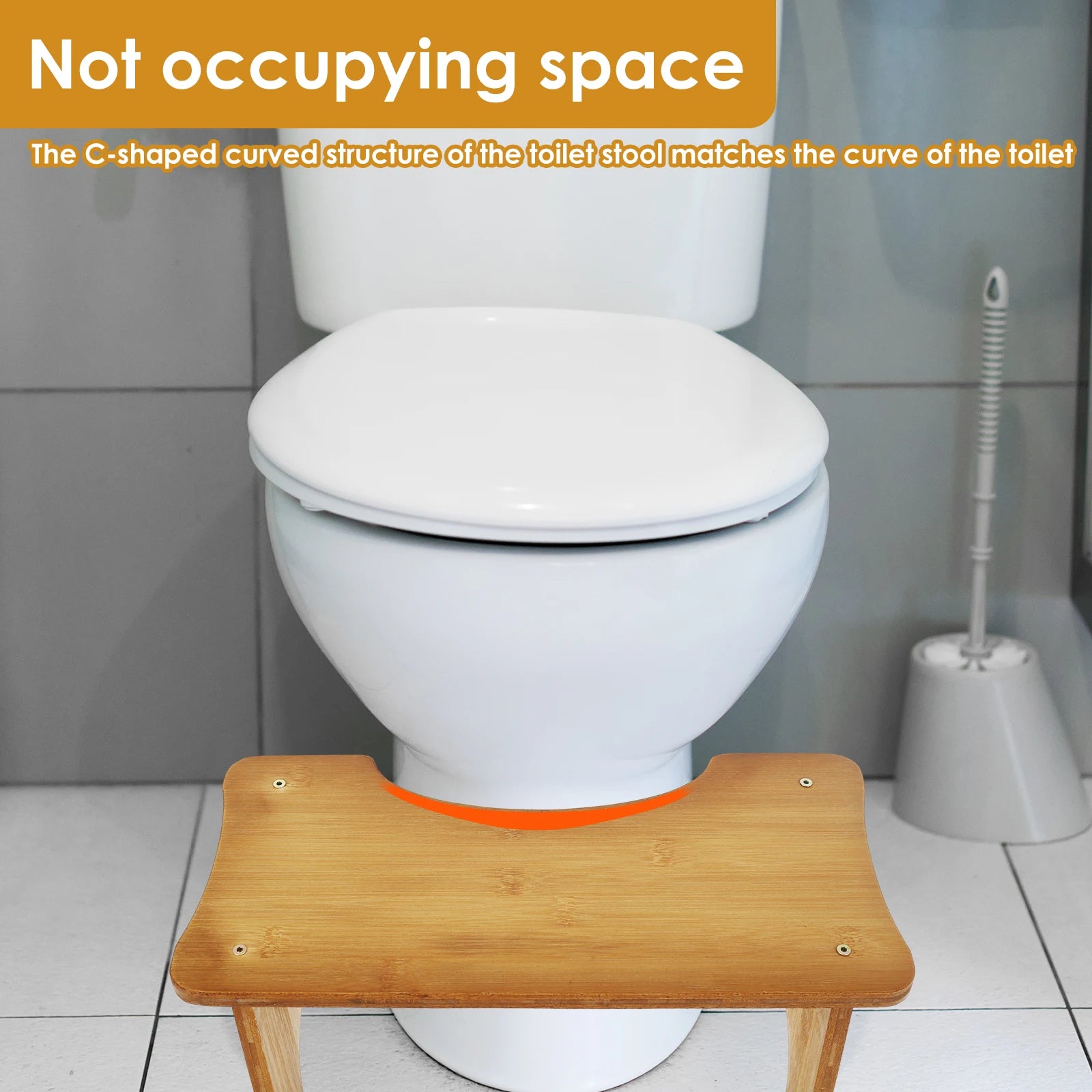 Bamboo Squatty Potty Toilet Stool Anti-slip Sturdy Toilet Foot Stool Bathroom Portable Pregnant Woman Children Adult