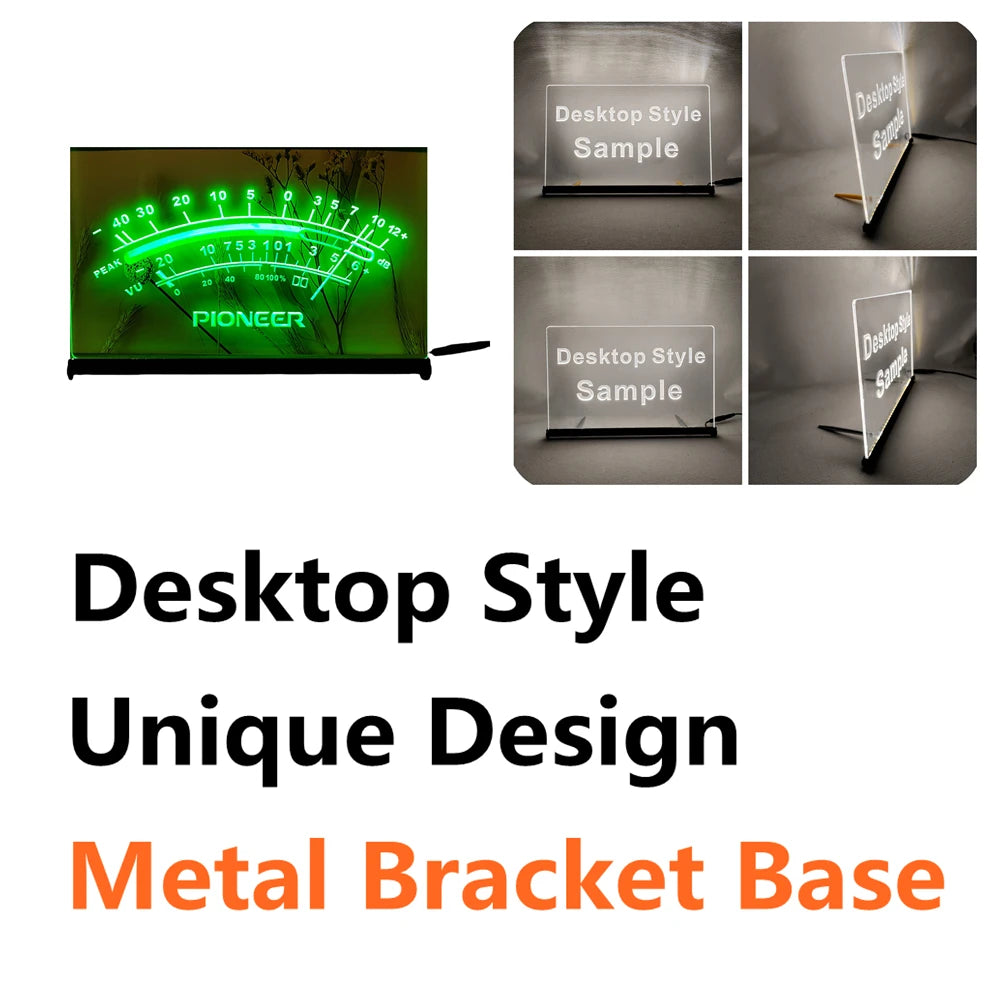 Pioneer Peak VU dB LED Neon Sign-3D Carving Wall Art for Home,Room,Bedroom,Office,Farmhouse Decor - Green-Z / AU-30x20cm