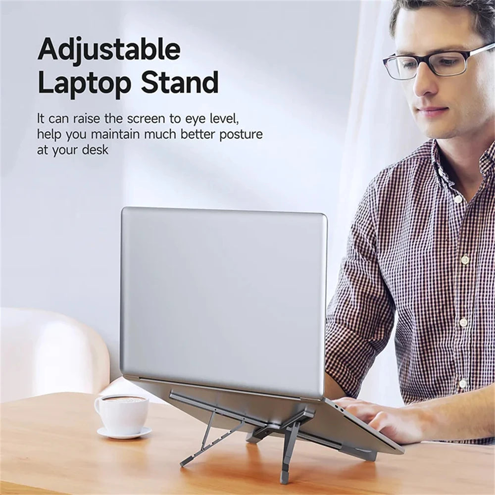 Vothoon Portable Laptop Stand for MacBook Pro Air Aluminum Foldable Notebook Laptop Base Macbook Holder Adjustable