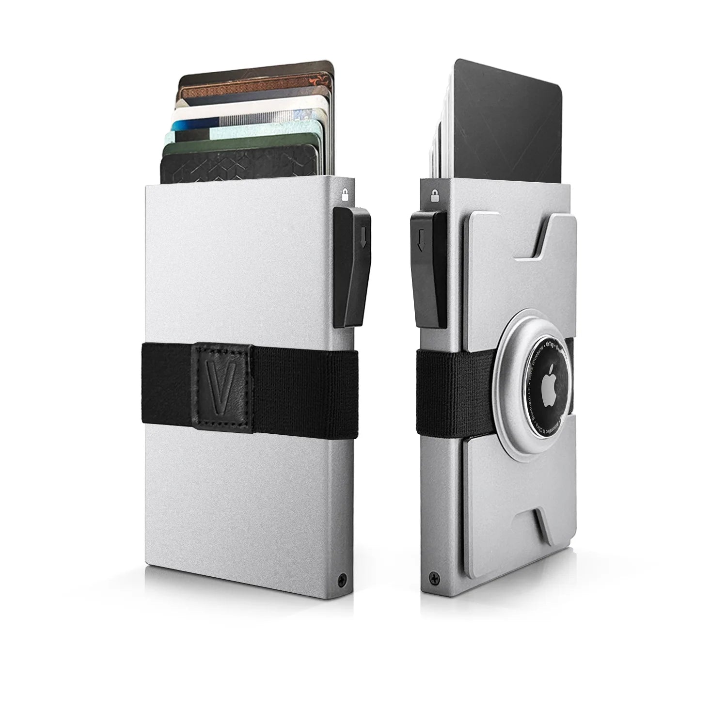 Smart Airtag Wallet Men: Metal Wallet with Airtag Holder - AirTag Wallet for Men Airtag Slim Minimalist Pop Up Card