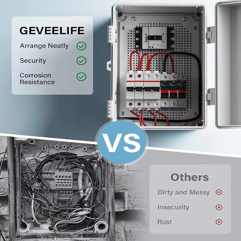 IP66 Waterproof Plastic Box ABS Wire Junction Box Gray/Transparent Cover Enclosure Outdoor Electronic Engineering