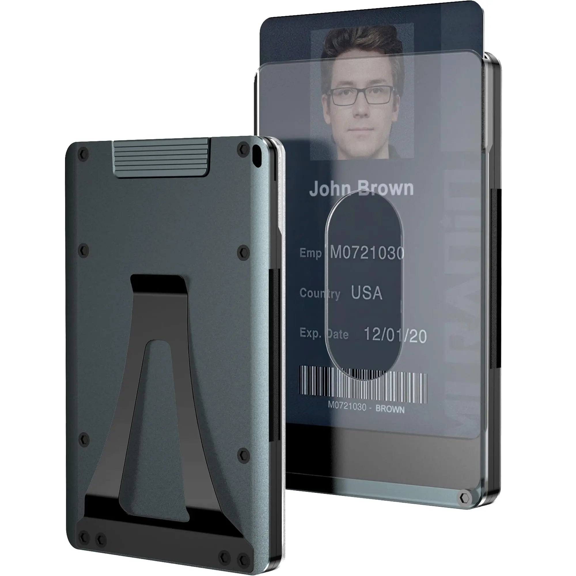 Wallet For Men Card Holder - Aluminum Slim Stretchable Belt Draw-Out Metal Wallet Holds up 15 Cards with Cash