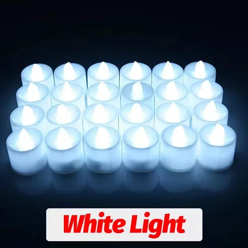 LED Electronic Candles Lights Flameless Flickering Candle Battery Powered Wishing Tealights Home Wedding Party Decor