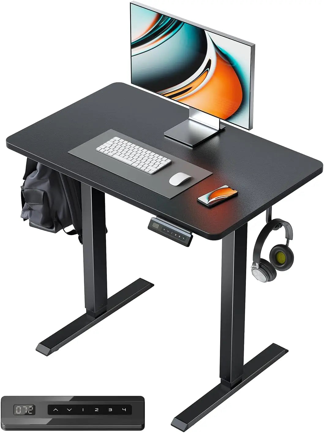 Standing Desk Adjustable Height Stand up Home Office Desk,Electric Standing Computer Desk with Memory Presets Fixable