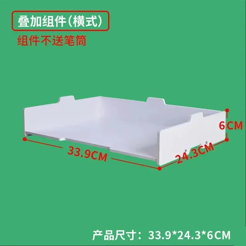A4/A3 Multi-layer Superimpose Desktop File Tray Organizer Document Paper Organizer Rack Holder Office Stationery