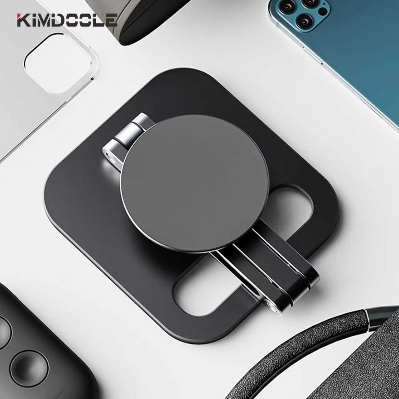 Kimdoole Metal Magnetic Tablet Stand Holder Pad Folddable Support for iPad Air Pro 12 Mini Xiaomi Samsung Accessories