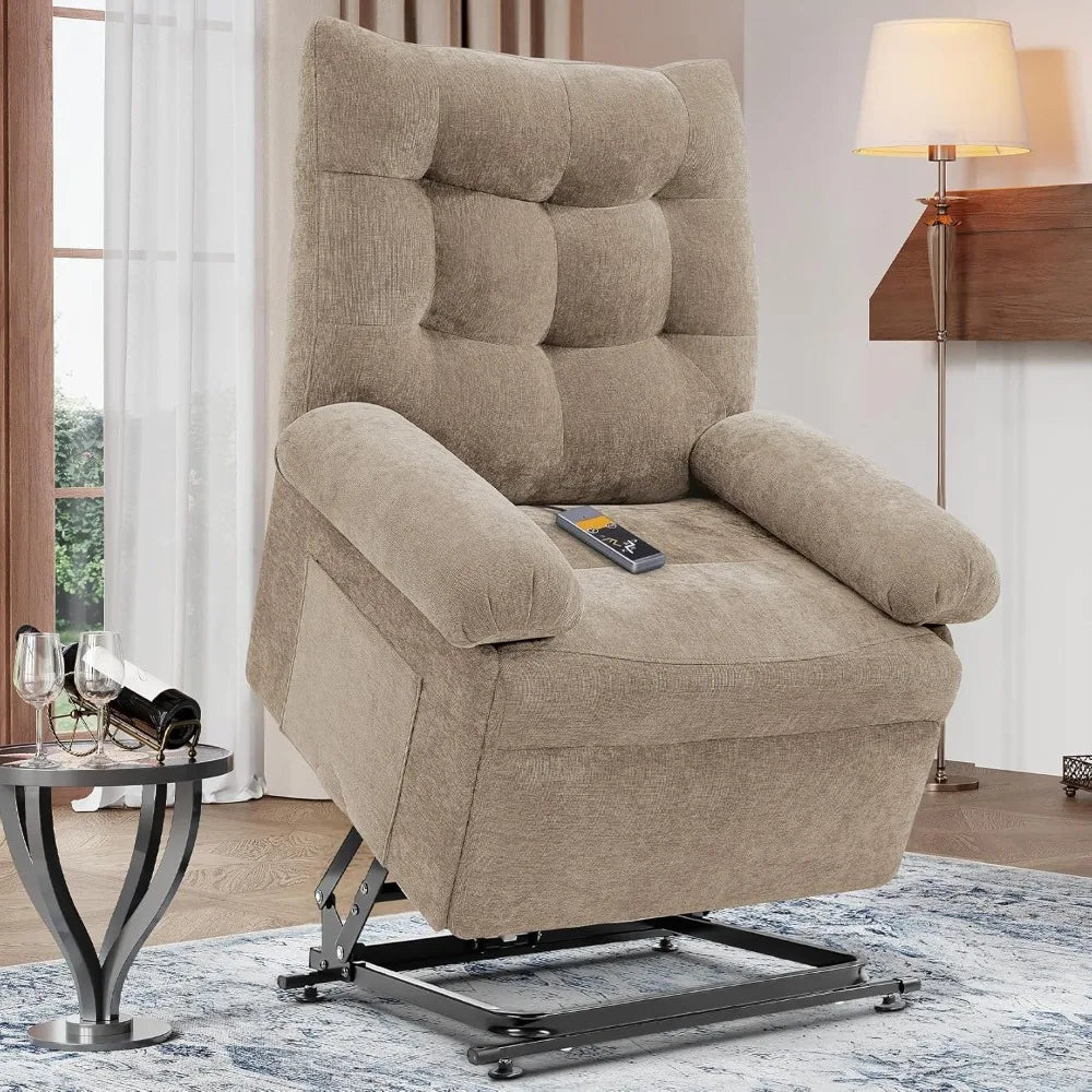 Power Recliner Chair for Elderly Lift Chairs Triple Motor with Infinite Position Seniors Electric Stand Assist Single