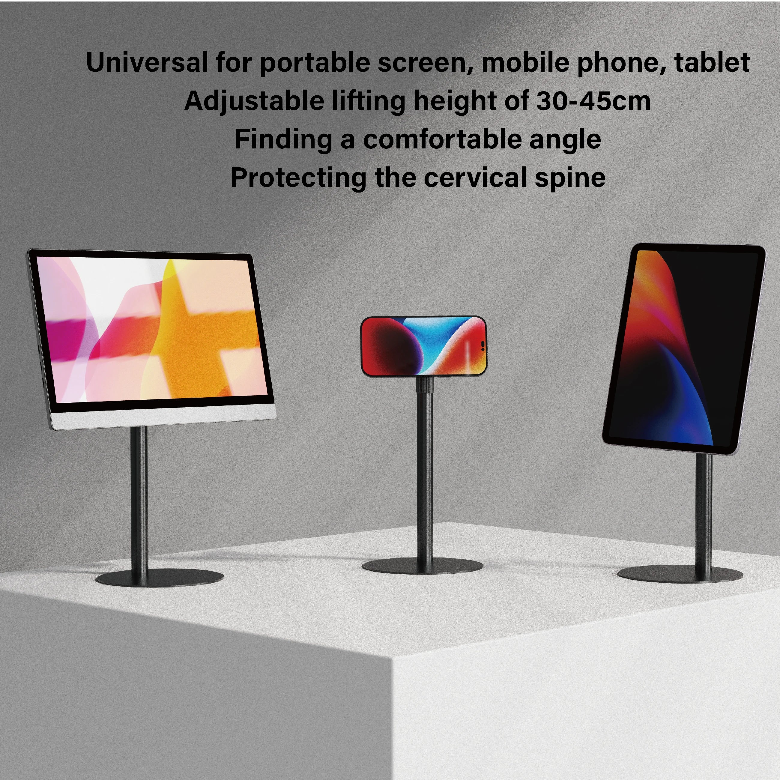 Kimdoole Magnetic Desktop Tablet StandWith Adjustable And Portable Installation Supporting 4-15.6 Inch IPad Tablet Stand