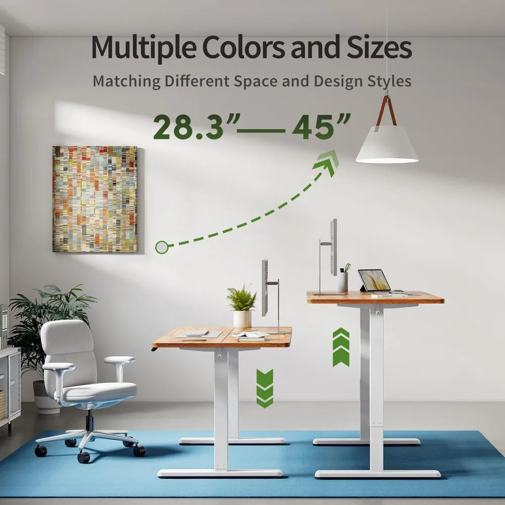 Height-Adjustable Electric Desk for Home Office 48x24 Sit-Stand Desk with Split Board Lightweight - United States