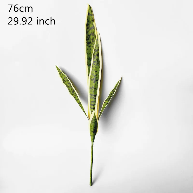 50-76CM Artificial Succulent Plants Tropical Fake Long Leaf Simulation Tiger Pilan Home Decoration Office Hotel Party