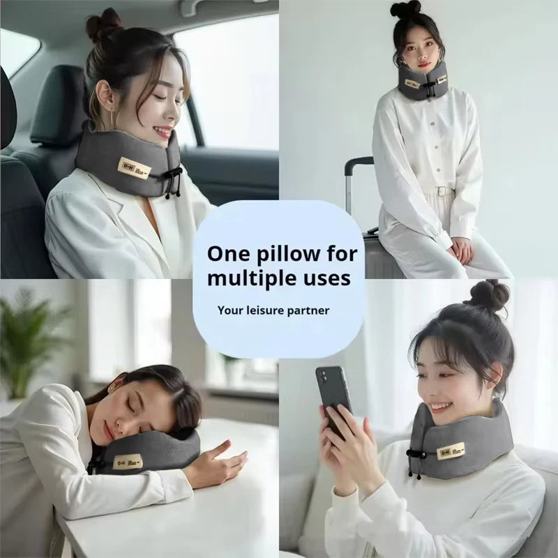 Memory Foam U-Shaped Pillow Travel Neck Support Sleeping Pillow Shoulder Rest U-Cushion Airplane Trip Neck Pillow