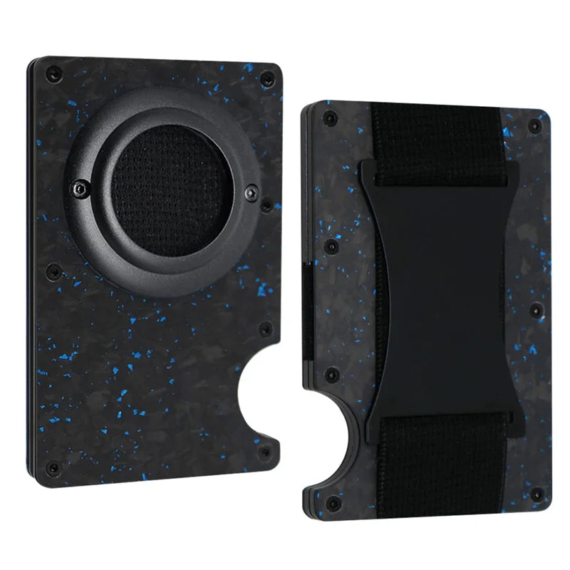 Cartera Airtag Men Carbon Fiber Forged Wallet Minimalist Slim Business Wallet Credit Card Holder Rfid with Cash Strap