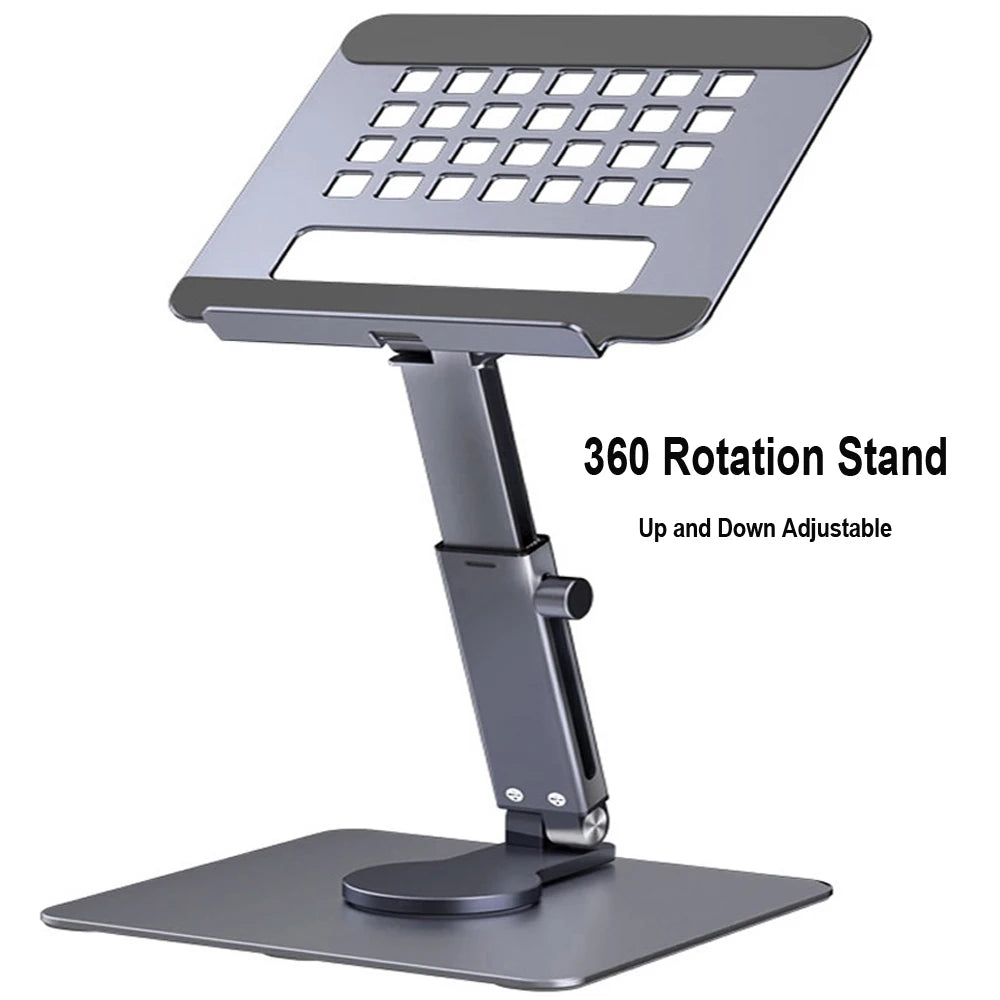 Aluminum Tablet Stand Desk Riser 360° Rotation Multi-Angle Height Adjustable Foldable Holder Dock For Xiaomi iPad