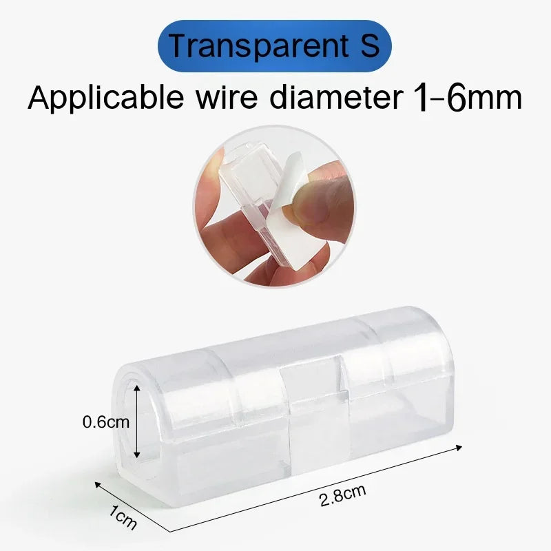 16/20pcs Self-Adhesive Cable Organizer Clip Snap Drop Wire Holder Cord Management Cable Fixed Clamp home Office Wiring