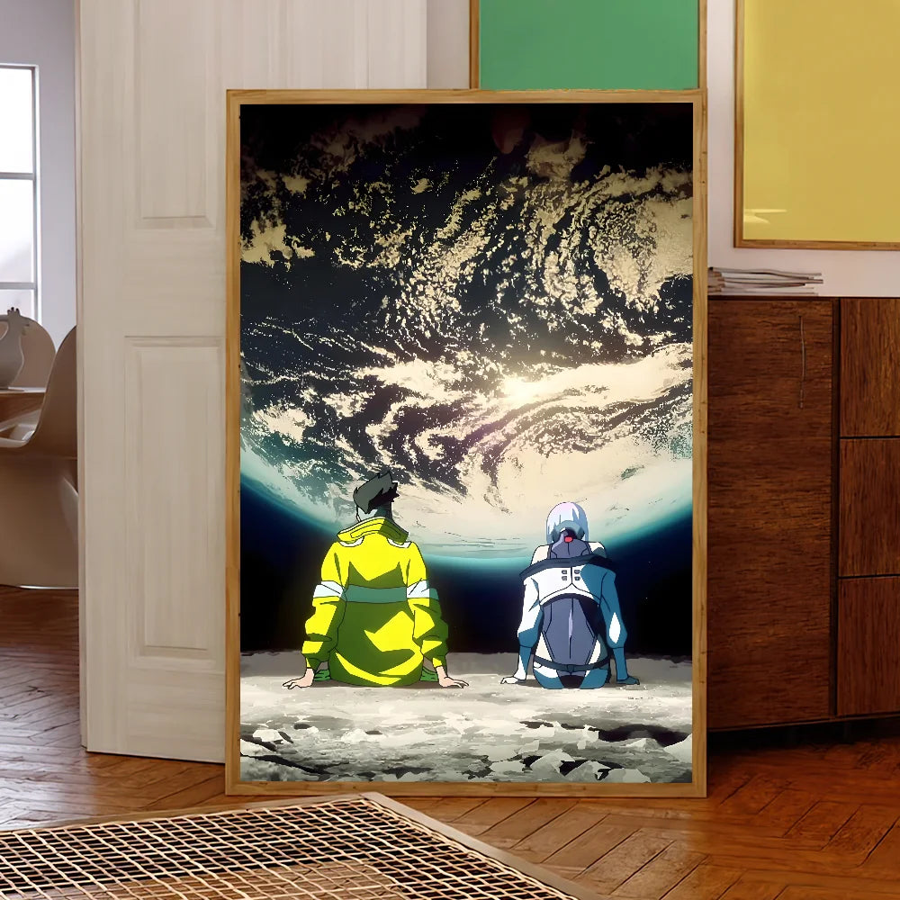 Anime C-Cyberpunk E-Edgerunners Poster Self Adhesive Painting Living Room Office Decoration Bedroom Home Wall Sticker