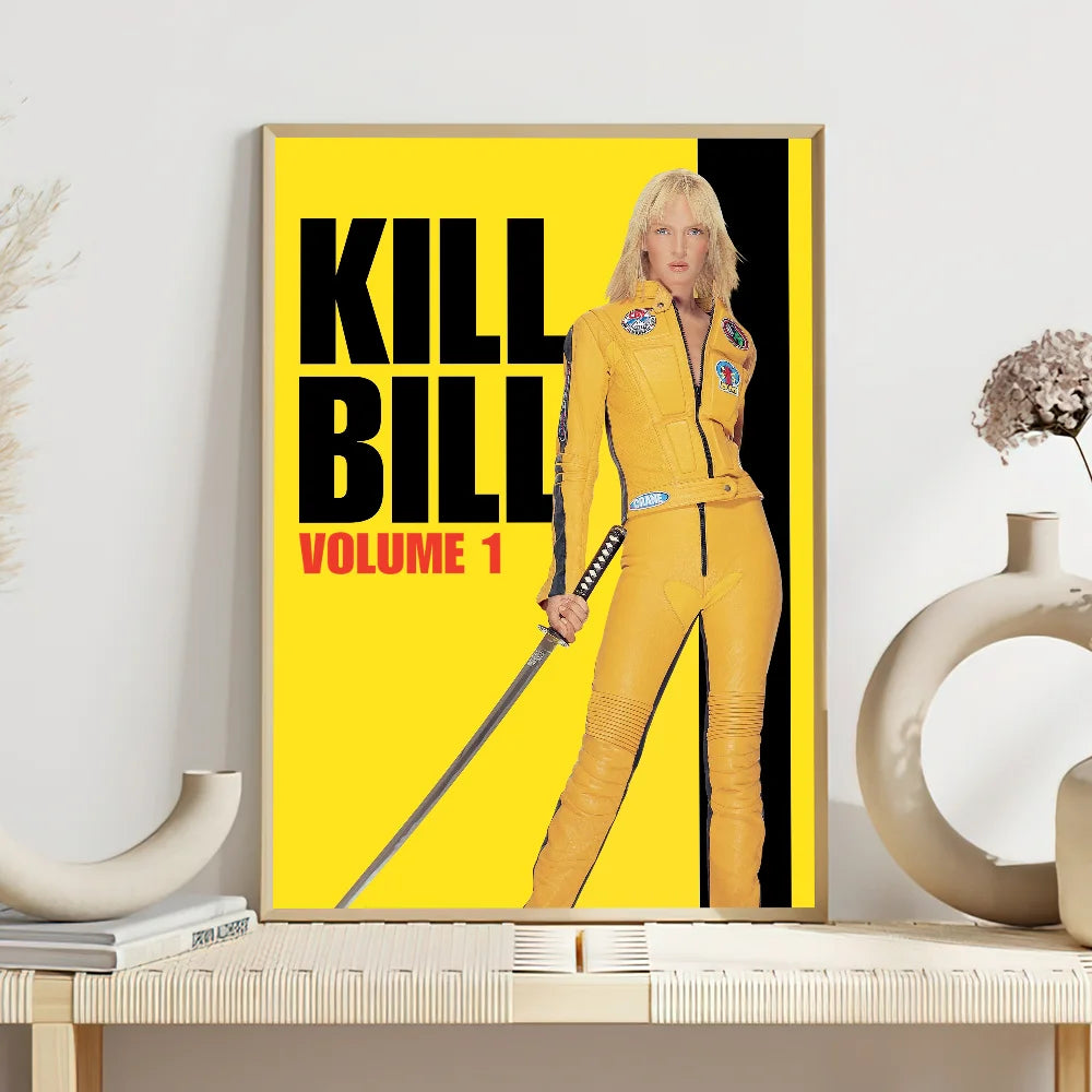 Moive Kill Bill Poster Self Adhesive Painting Living Room Office Decoration Bedroom Home Wall Sticker Prints - 42X30cm