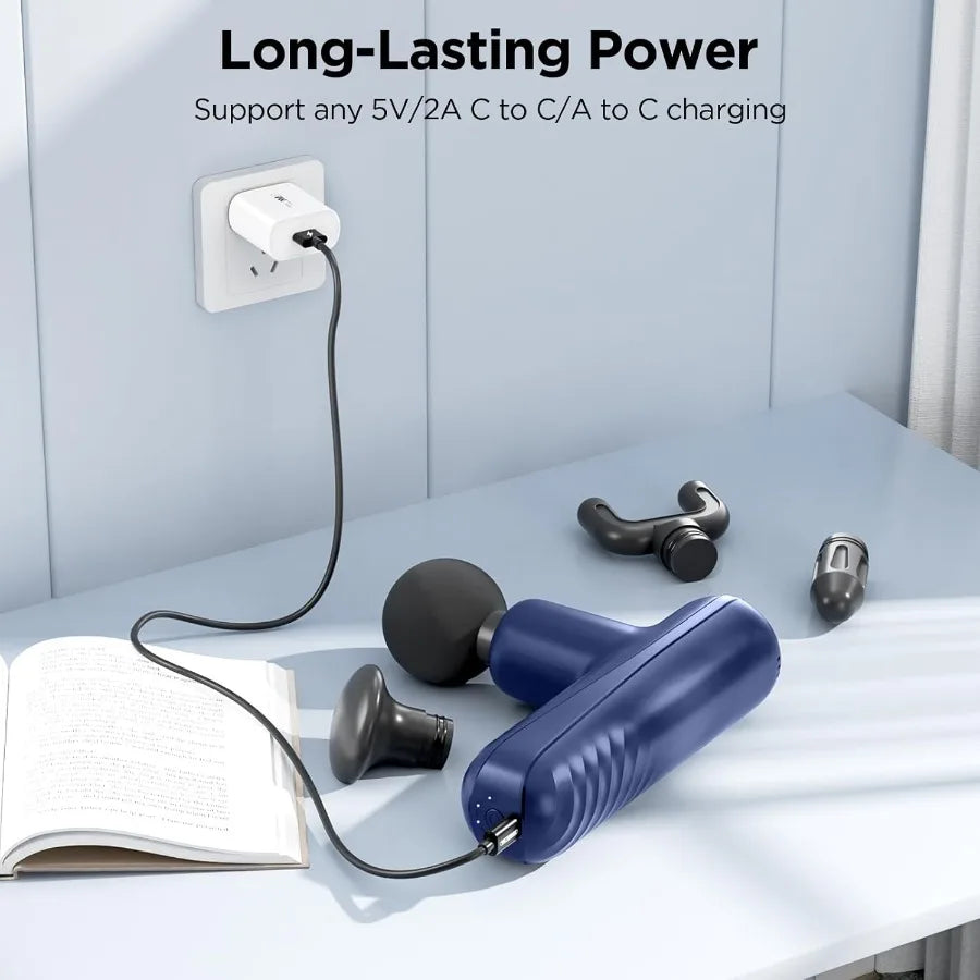 Mini Massage Gun Powerful Handheld Muscle Massager for Muscle Relaxation Deep Tissue Percussion Small Massage Gun