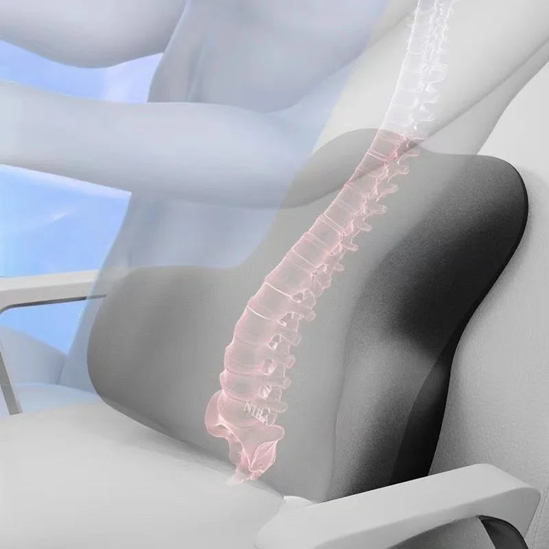 Memory Foam Lumbar Back Cushion Car Office Chair Lumbar Cushion Postpartum Waist Support Multi Functional Pain Relief