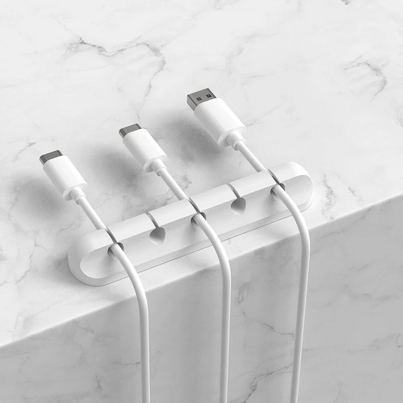 Adjustable Magnetic Cable Clips white Fixed Cabl Cord Holder Portable Cabling Smooth Management Wire Keeper Organizer