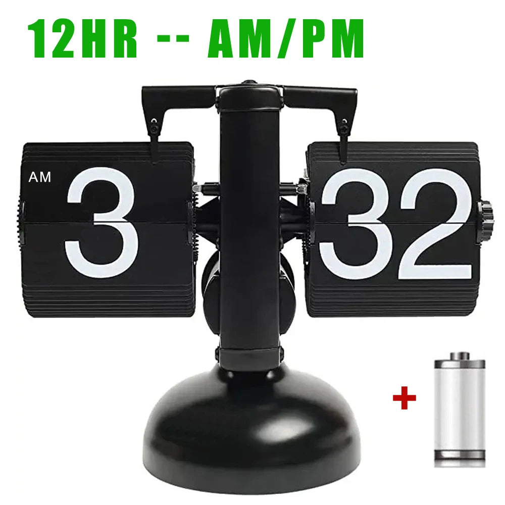 Automatically Flipping Clock with Time Page Turning.Full of Sense of Technology.For Home Decoration.Battery Included