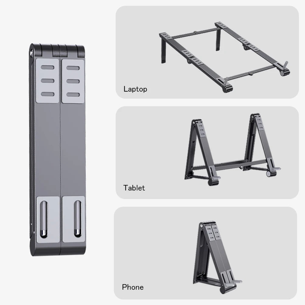 Oatsbasf Mini Laptop Holder Aluminum Adjustable Phone Stand For Macbook Pro Air iPad Notebook Tablet Holder 3