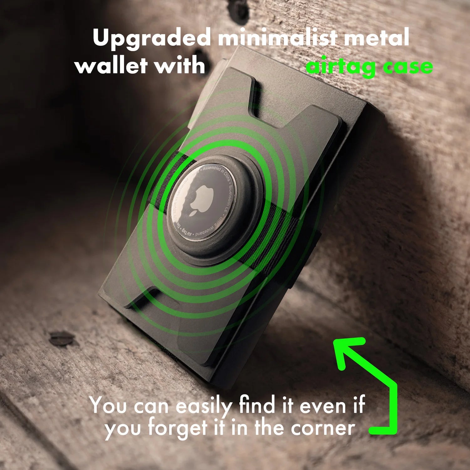 Smart Airtag Wallet Men: Metal Wallet with Airtag Holder - AirTag Wallet for Men Airtag Slim Minimalist Pop Up Card