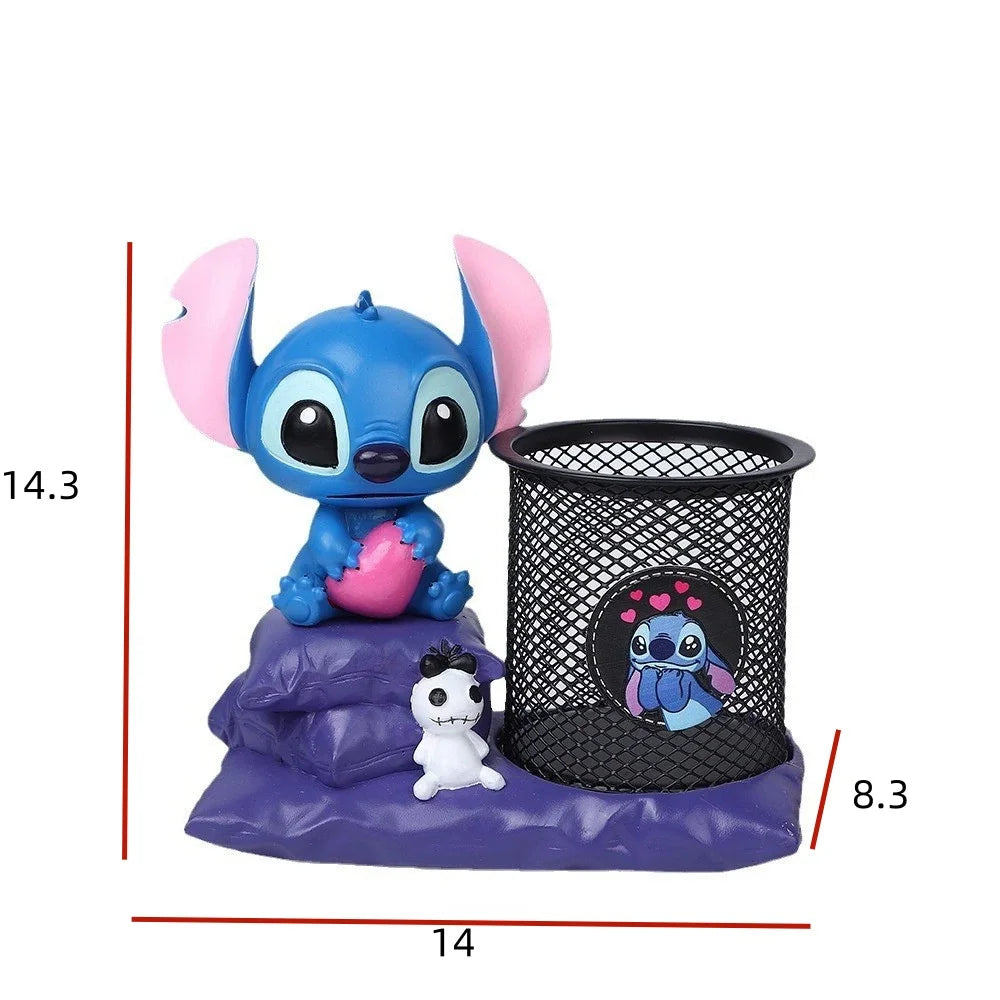 Licensed by Disney Stitch Pen Holder-Official Desktop Organizer With Storage Pockets Kawaii Study Gift For Graduation &