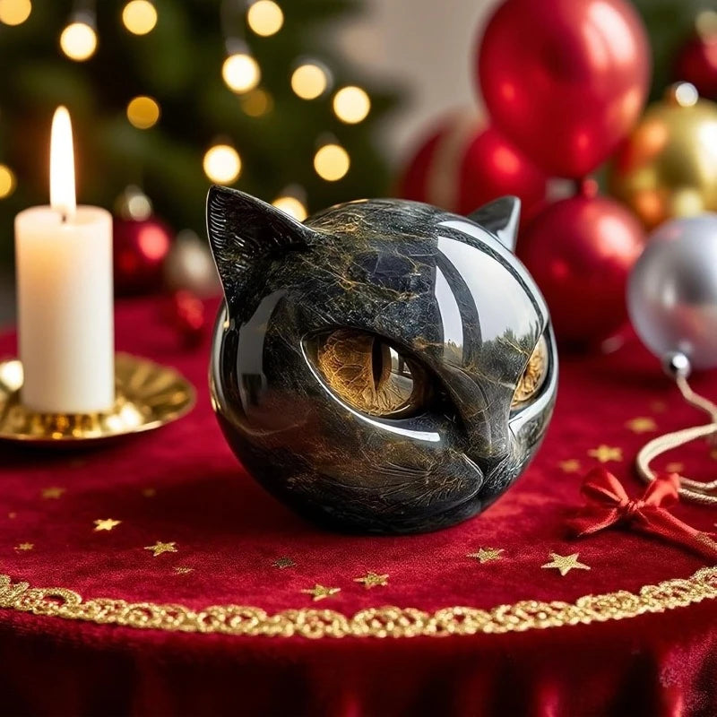 resin-cat-head-sculpture-black-cat-stone-figurine-healing-marble-texture-memorial-gift-home-office-desk-decor-festival-gifts