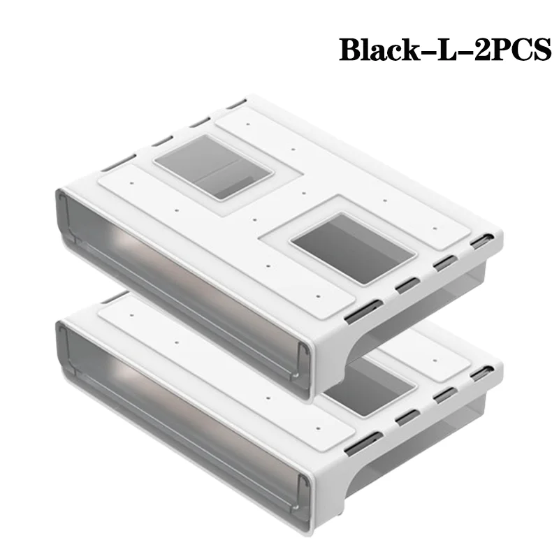 1-3PCS Hidden Desktop Organiser Desktop Sticky Drawer Slide Out Under Desk Drawer Transparent Under Desk Drawer Storage