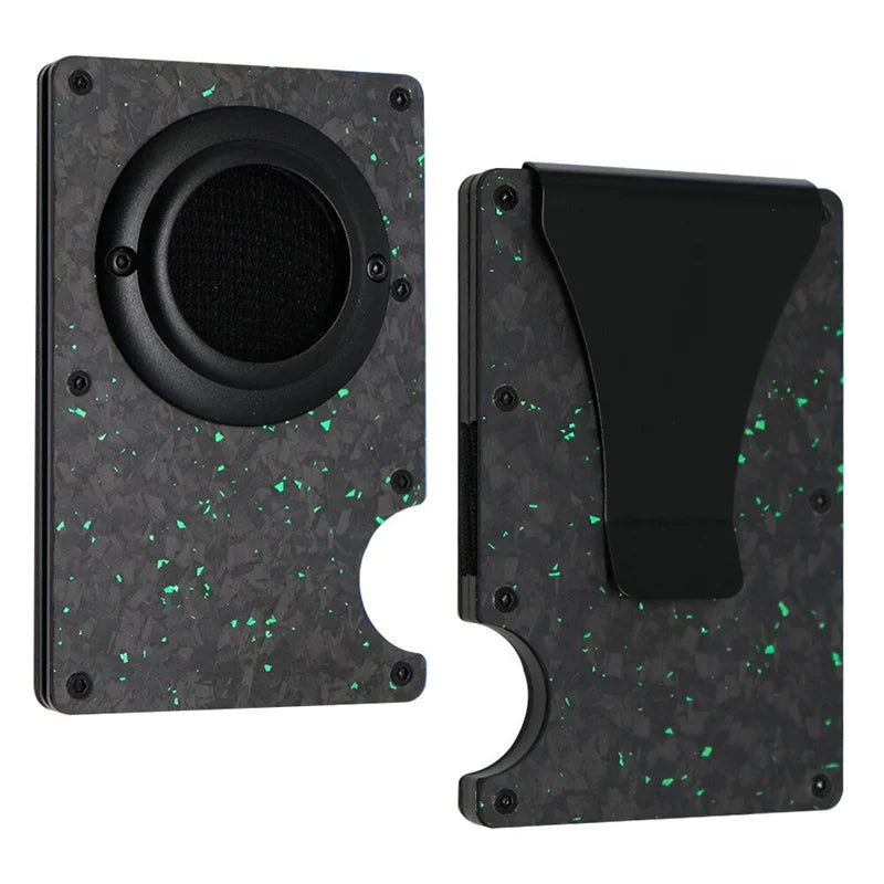 Cartera Airtag Men Carbon Fiber Forged Wallet Minimalist Slim Business Wallet Credit Card Holder Rfid with Cash Strap