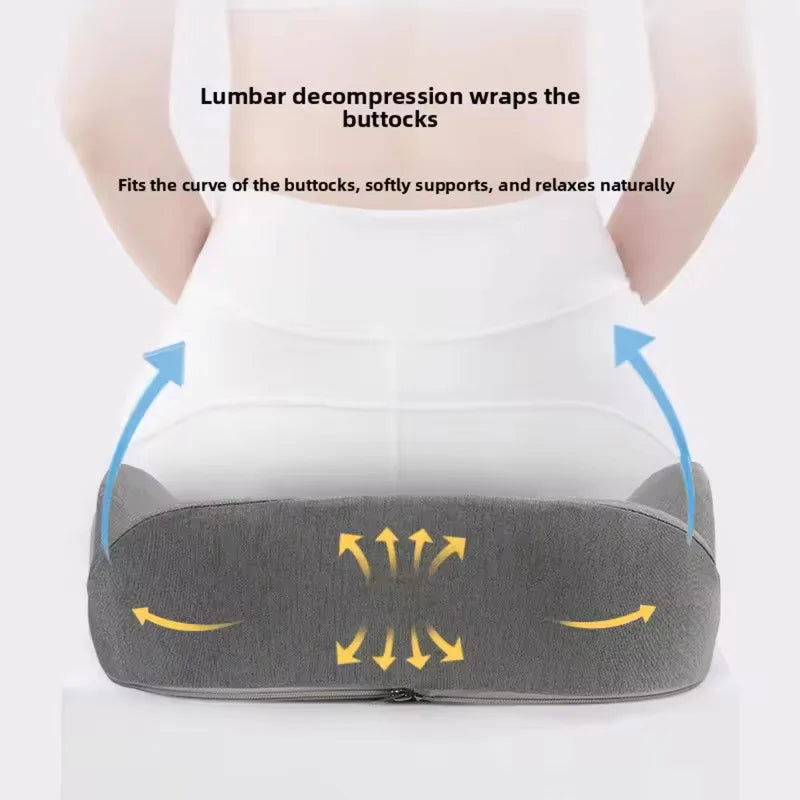 1pcs Memory Foam Seat Cushion For Office Chair Student Ergonomic Slow Rebound Design For Long Sitting Comfort Household