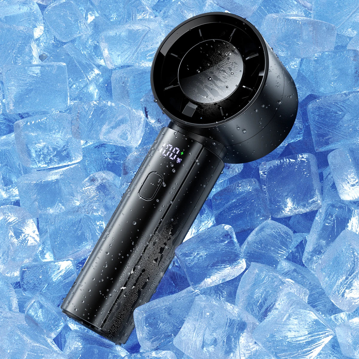 coldSky Portable Handheld Fan 3000mAh Battery Operated Cooling Fan 5 Speed Adjustable Small Desktop Fan With Digital