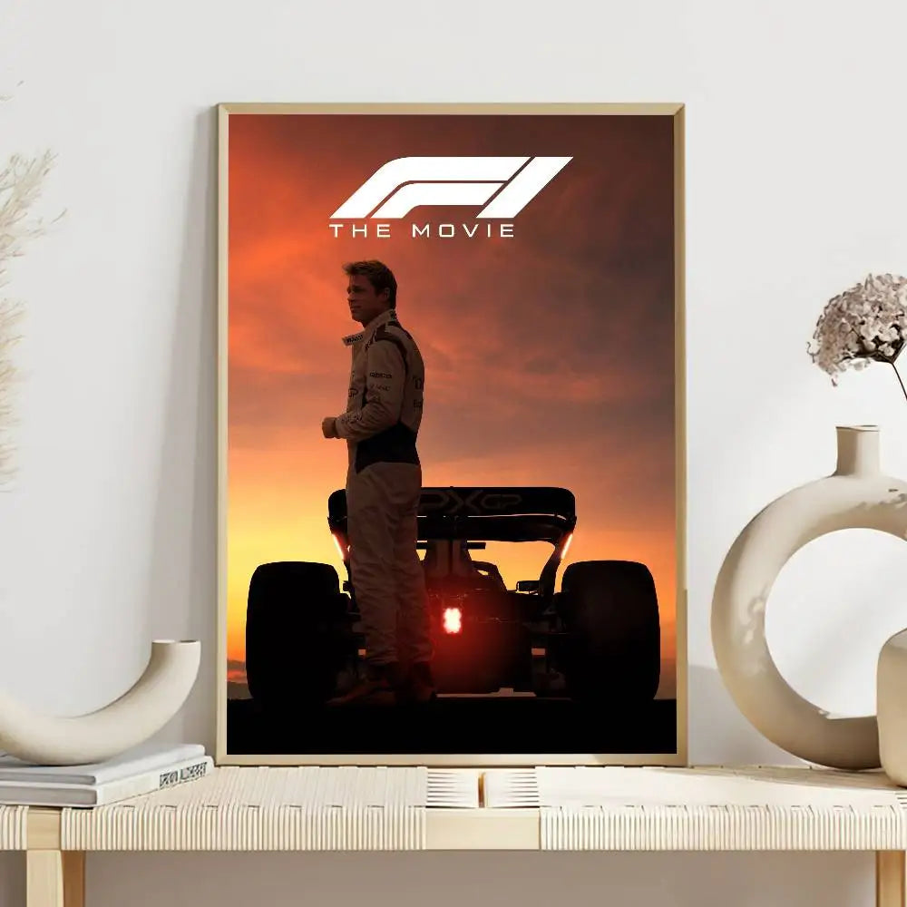 F1 The Movie Poster Self Adhesive Painting Living Room Office Decoration Bedroom Home Wall Sticker Prints - z4 / 57X90cm
