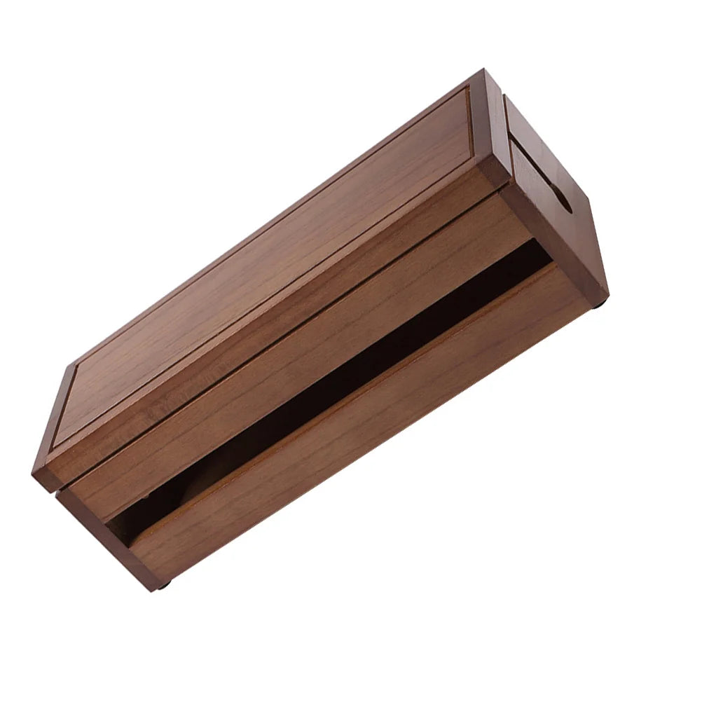 Solid Wood Wiring Box Socket Organizer Cable Manager Case Storage Container Power Plug Arrangement Paulownia Main Body