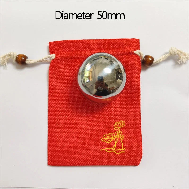 Solid diameter 50mm or 60mm Hand Massage Exersice steel ball Stress Relief fitness health Massage Balls Baoding iron