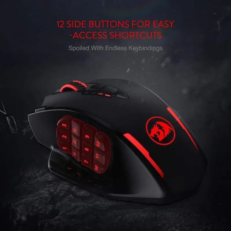 Redragon M913 Gaming 16000 DPI Wired 2.4Ghz Wireless RGB Optical Gamer Mice 16 Programmable Buttons Black/White Mouse