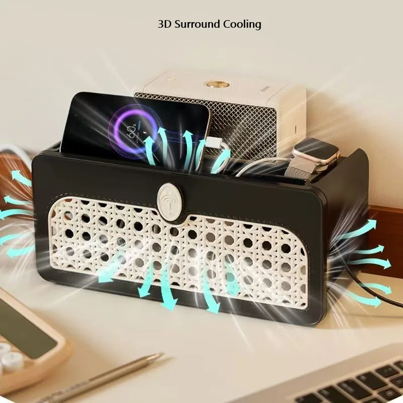 Large Cable Management Kit for TV/Set-top Box Retro Power Cord Organizer Box Desktop Cord Hider Box to Conceal Power