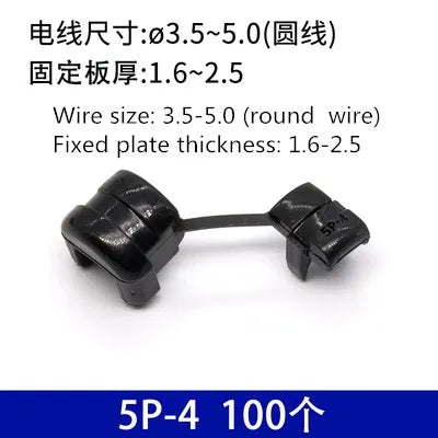 100pcs Plastic Strain Relief Bushing Cable Holder 6N-4 Power Cord Buckle Clamp Wire Grommet Protective Cover Wiring
