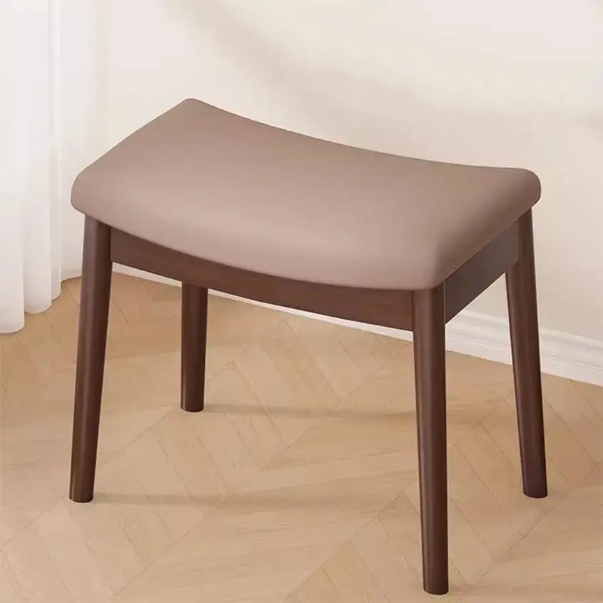 Foot Stool Saddle Cushion Vanity Stool Modern Concave Ottoman with Upholstered Seat for Entryway Bedroom Patio Living