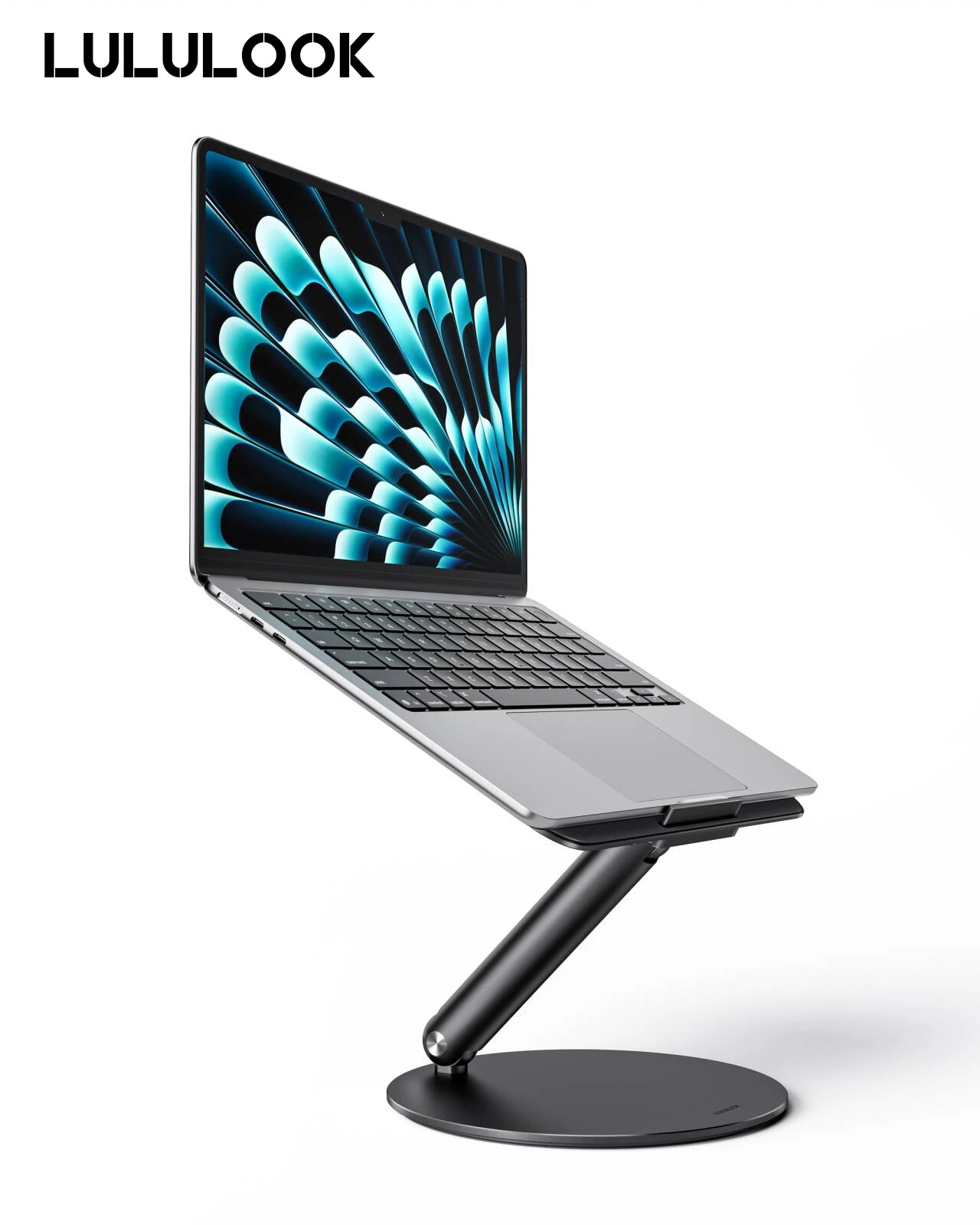 LULULOOK Foldable Laptop Stand with 360 Rotating Base Notebook Stand Laptop Holder For MacBook Pro/Air,Dell,Laptops