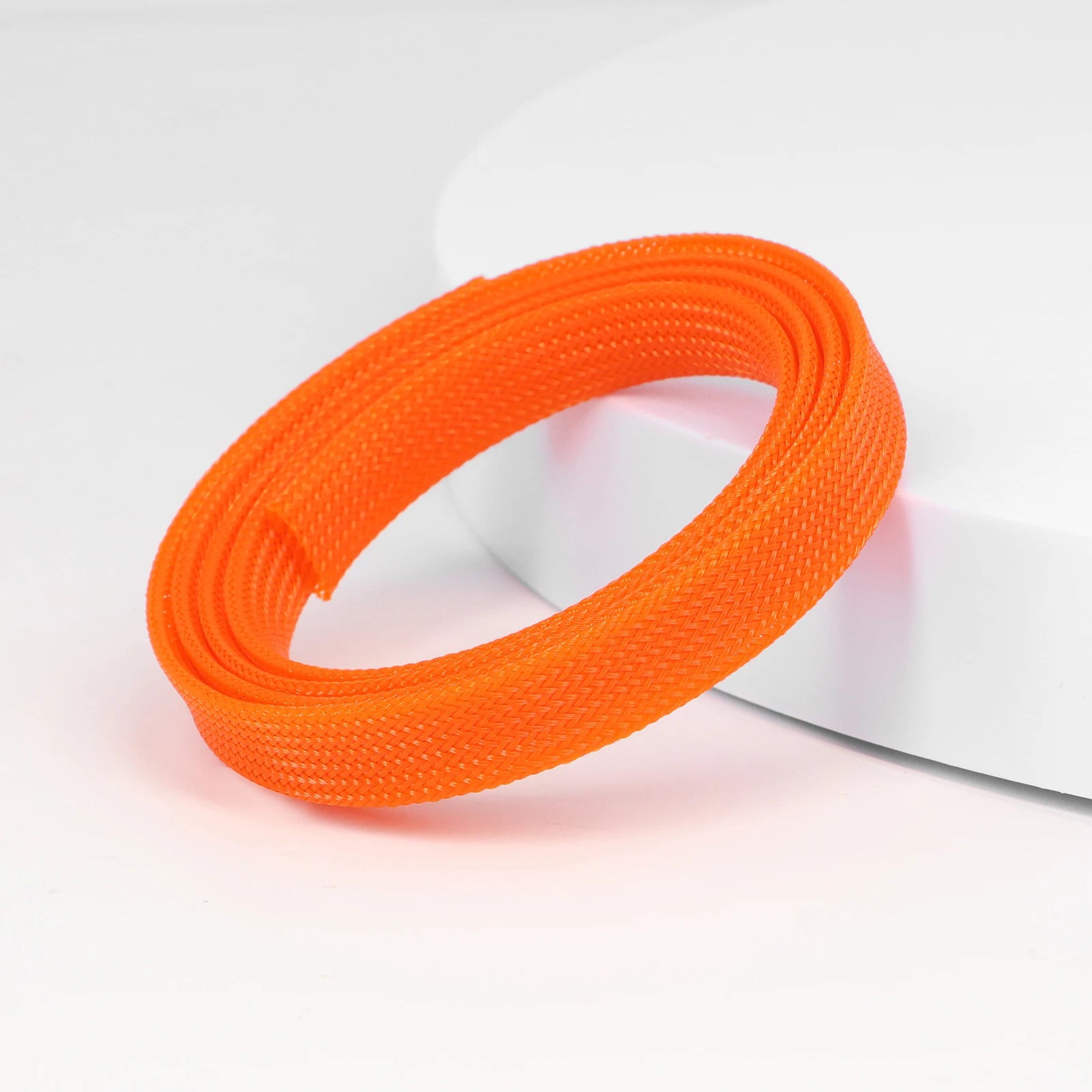 5m/lot Pure Colour Insulated Braid Sleeving Tight PET Wire Expandable Cable Sleeve Flame-retardant Nylon Braided Mesh